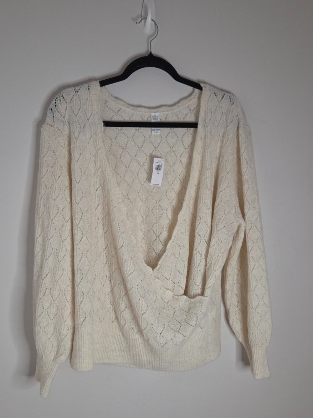 Faux Wrap Sweater XL